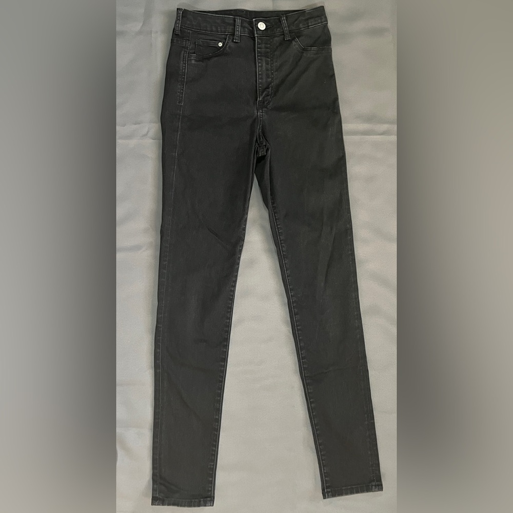 H&M Black High Waist Skinny Jeans Jeggings Size 25/30